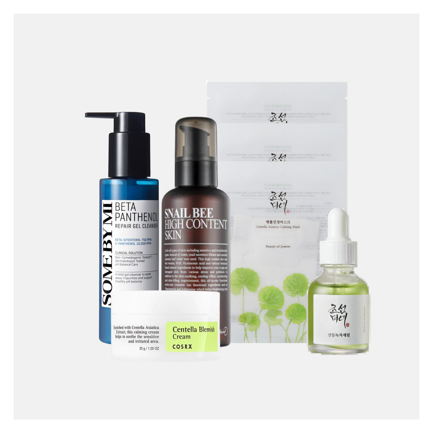 Bundle Pelle Sensibile - Skincare coreana completa lenitiva e riparatrice, 7 pezzi