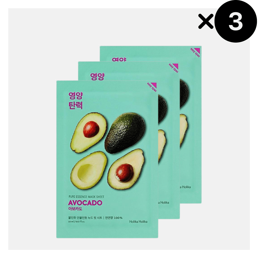 HOLIKA HOLIKA Pure Essence Mask Sheet - Avocado 3 pezzi