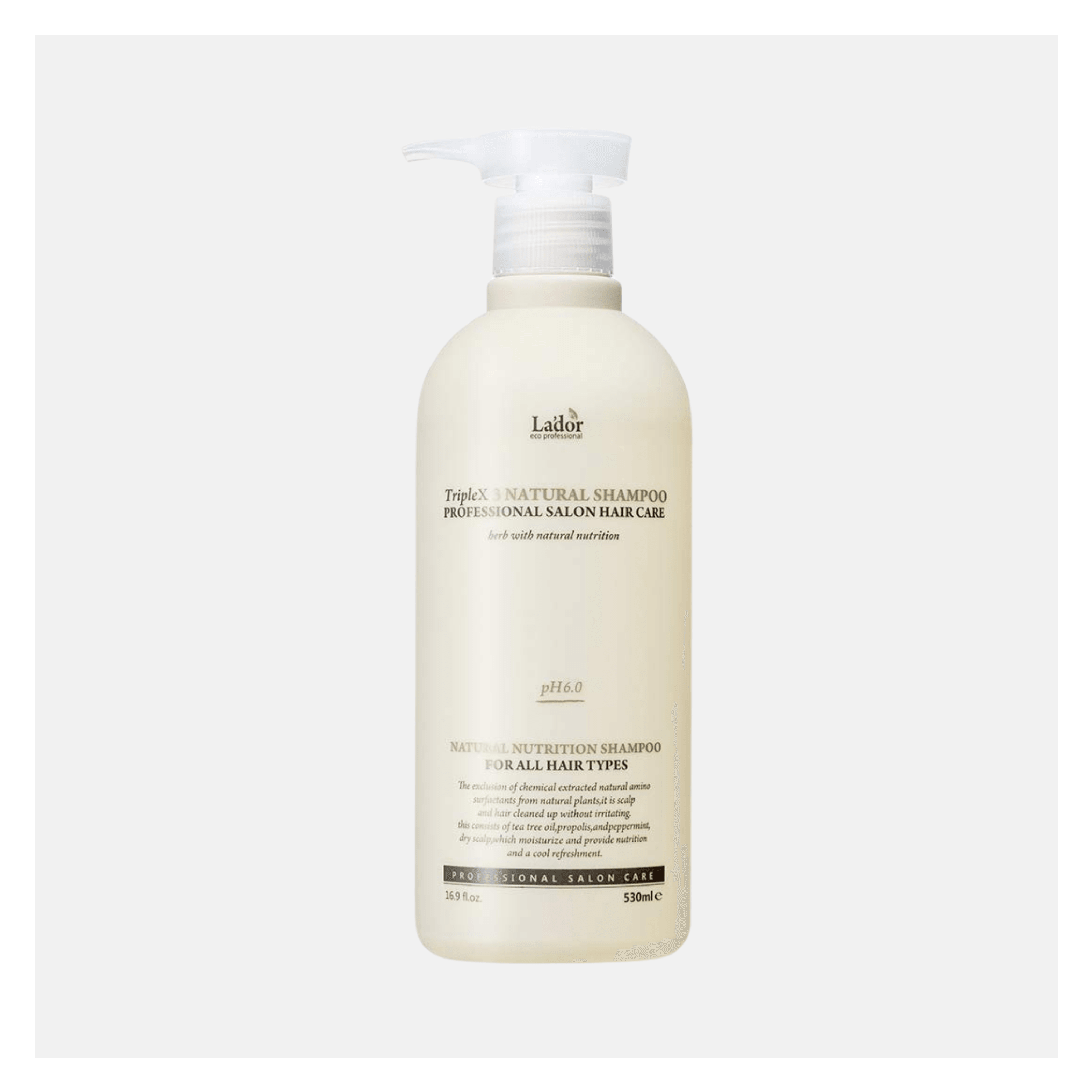 LADOR TripleX3 Natural Shampoo, 530ml