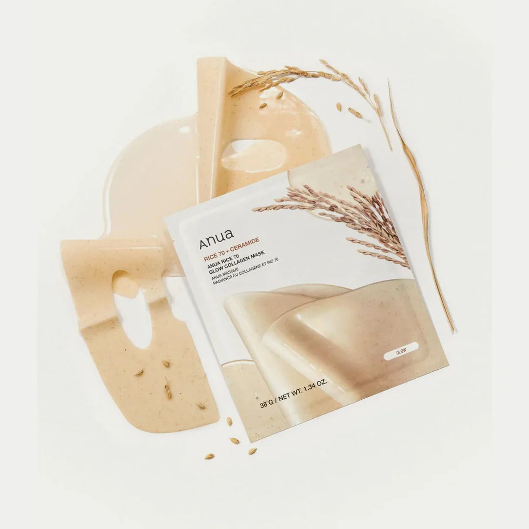 Anua Rice 70 Glow Collagen Mask, 38g