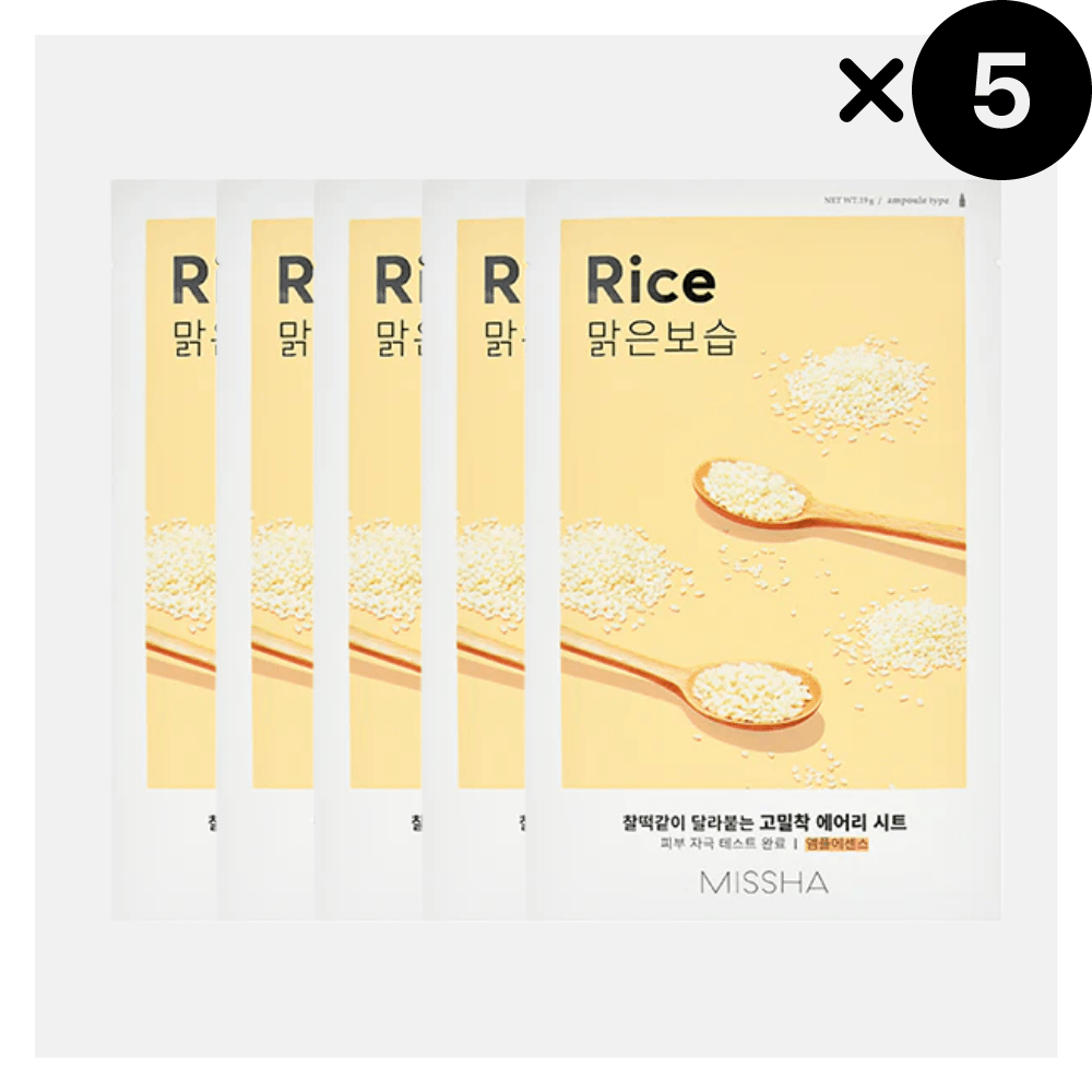 MISSHA Airy Fit Sheet Mask - Rice 5 pieces