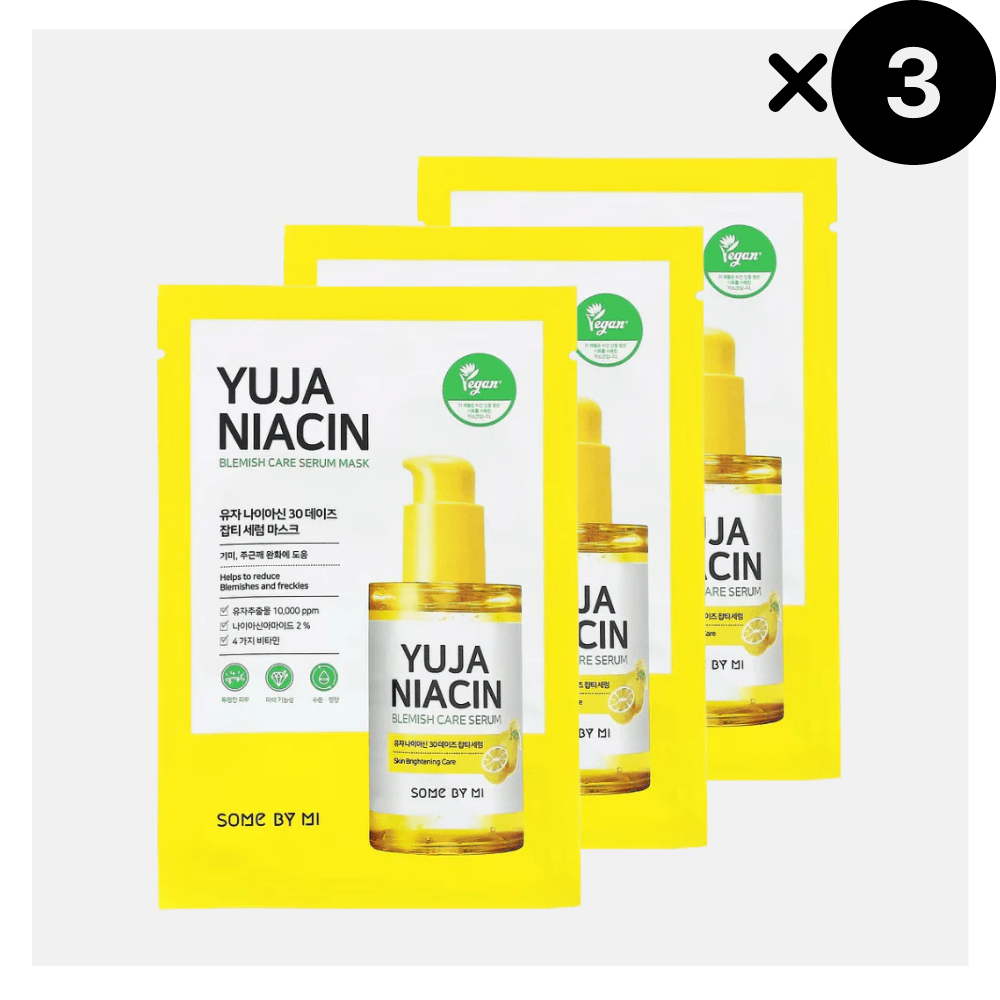 SOMEBYMI Yuja Niacin Blemish Serum Mask 3 pezzi