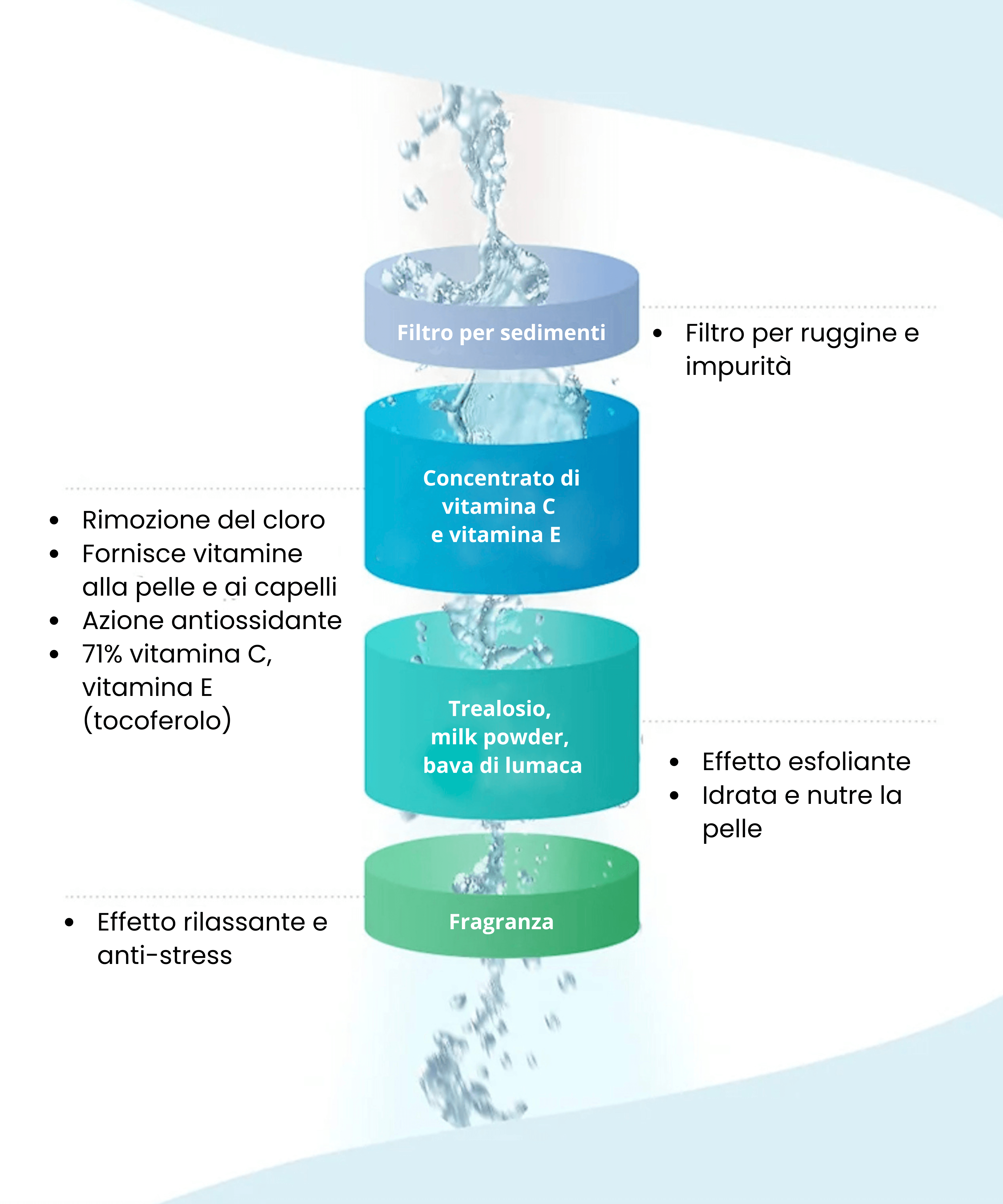FRAVITA Premium Vitamin Shower Filter, filtro doccia con vitamine, 1 pezzo