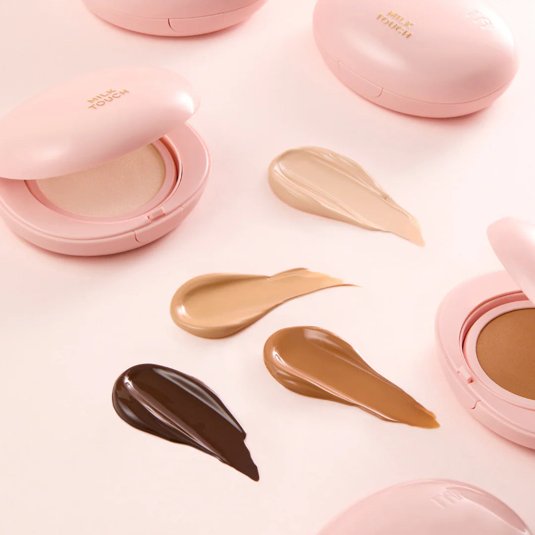 MILK TOUCH All-Day Skin Fit Milky Glow Cushion, 15g + OMAGGIO Mini Cushion Keyring