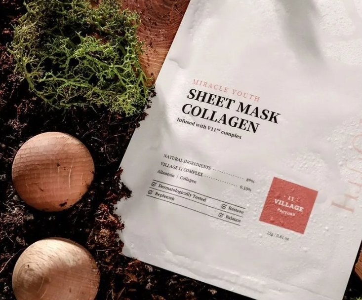 VILLAGE 11 FACTORY Miracle Youth Sheet Mask Collagen, 23g