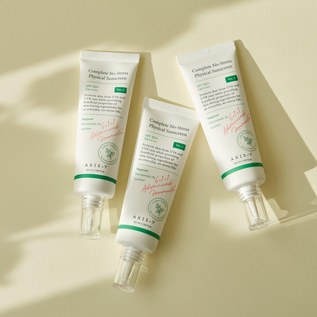 AXIS-Y Complete No-Stress Physical Sunscreen V.3, SPF50+ PA++++, 50ml