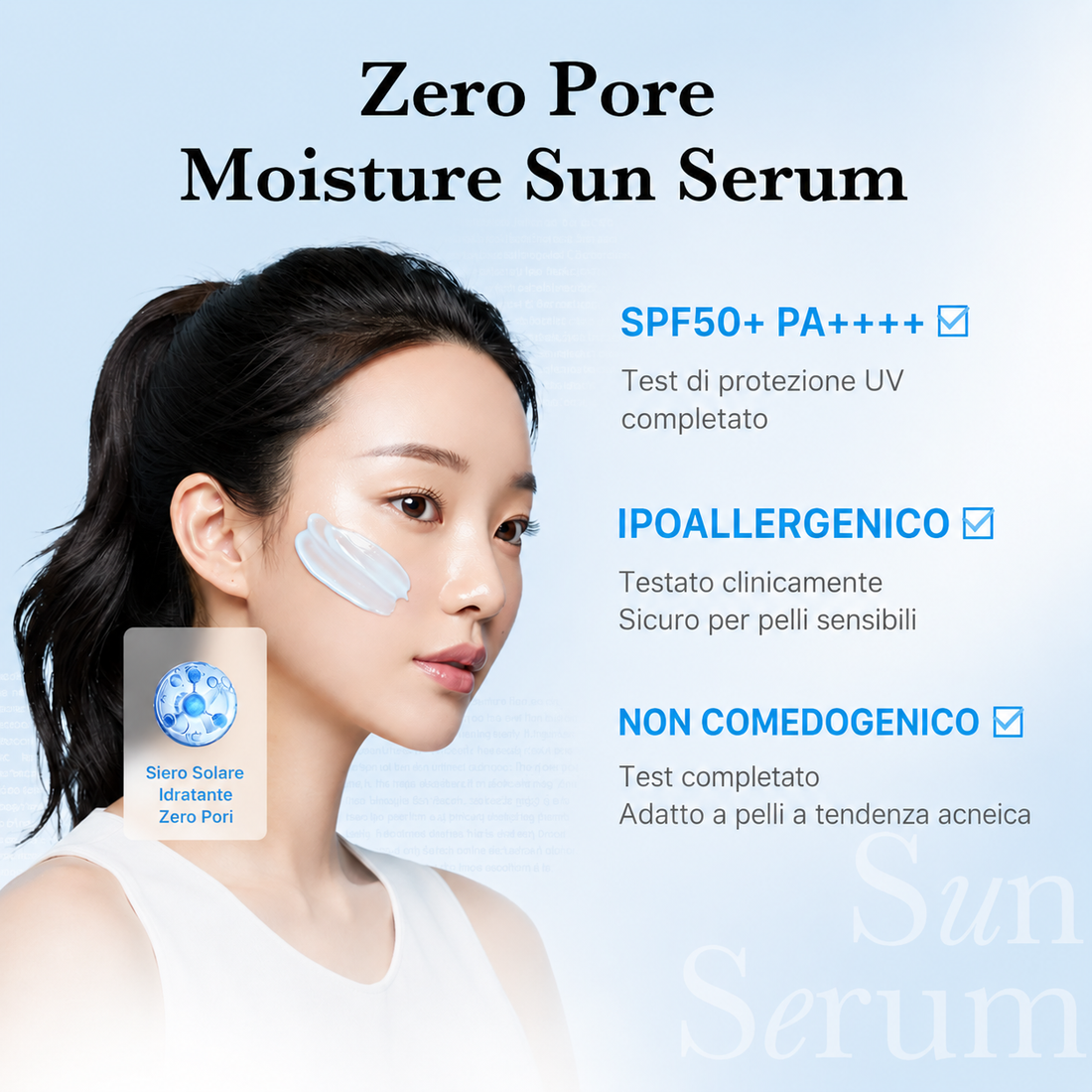 Medicube Zero Pore Moisture Sun Serum SPF50+ PA++++, 50ml