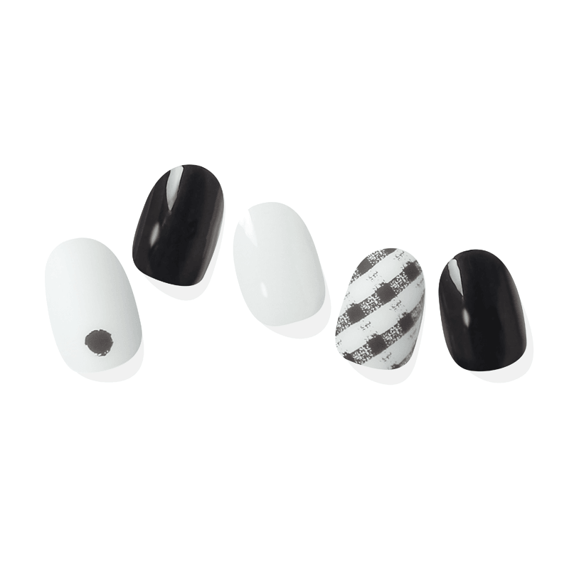 Unghie in Gel Adesive - BLACK SHEPHERD CHECK