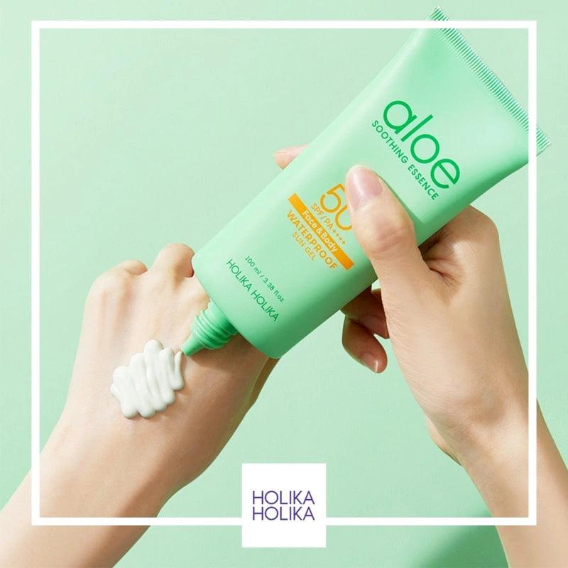 Holika Holika Aloe Soothing Essence Waterproof Sun Cream, SPF50+, 100ml - persiincorea