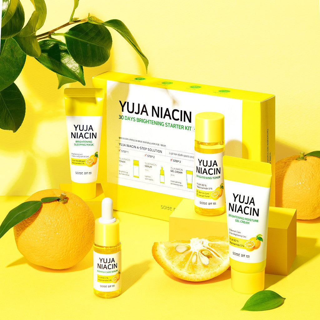 Set - Illuminante - SOMEBYMI Yuja Niacin Brightening Starter Kit, 4 pezzi
