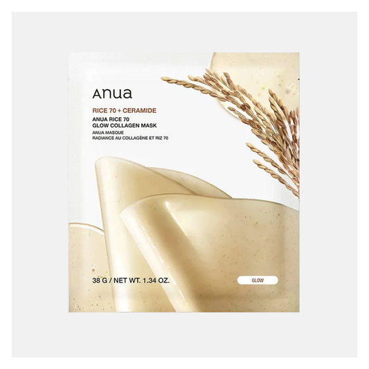 Anua Rice 70 Glow Collagen Mask, 38g