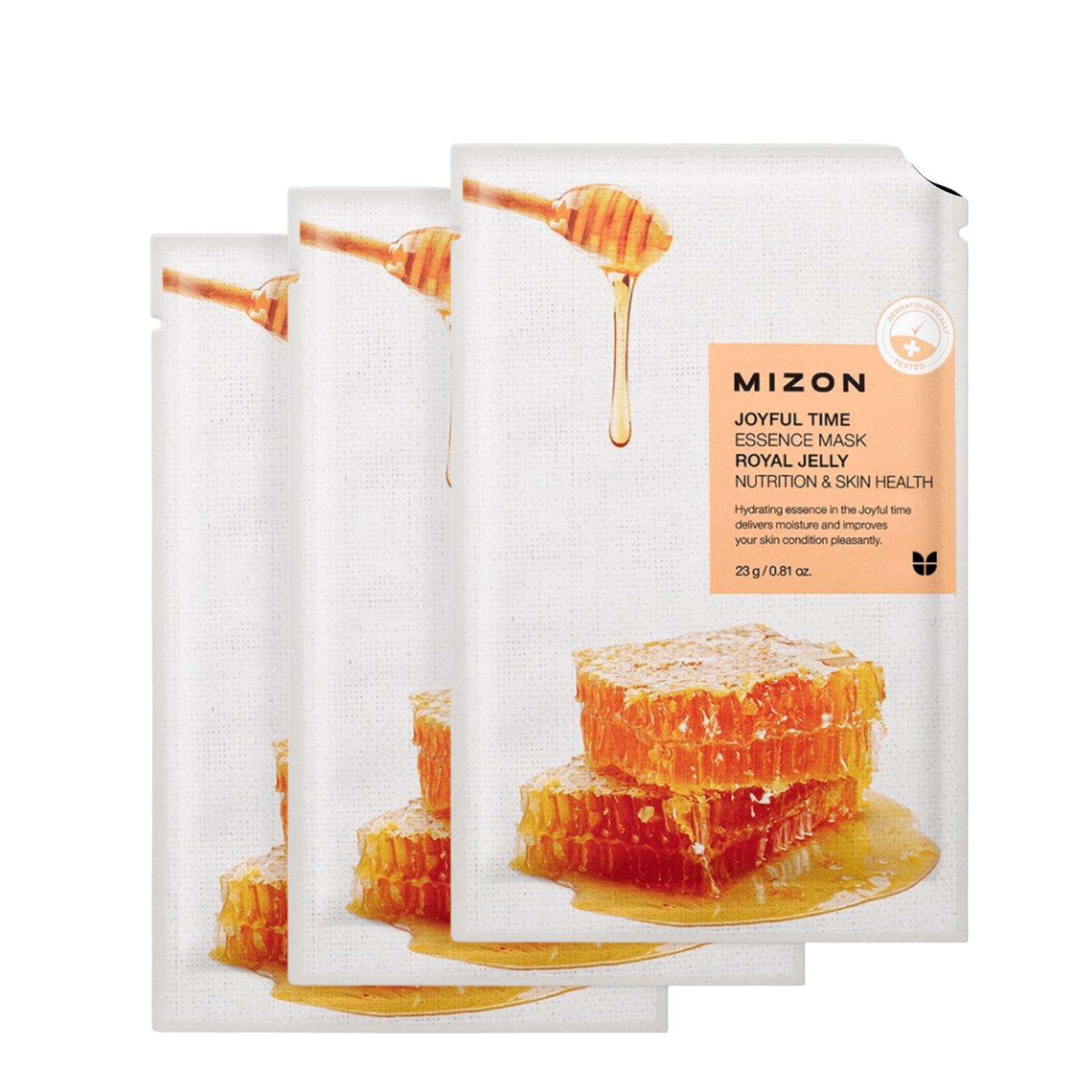 MIZON Joyful Time Essence Mask - Royal Jelly, 3 pieces 