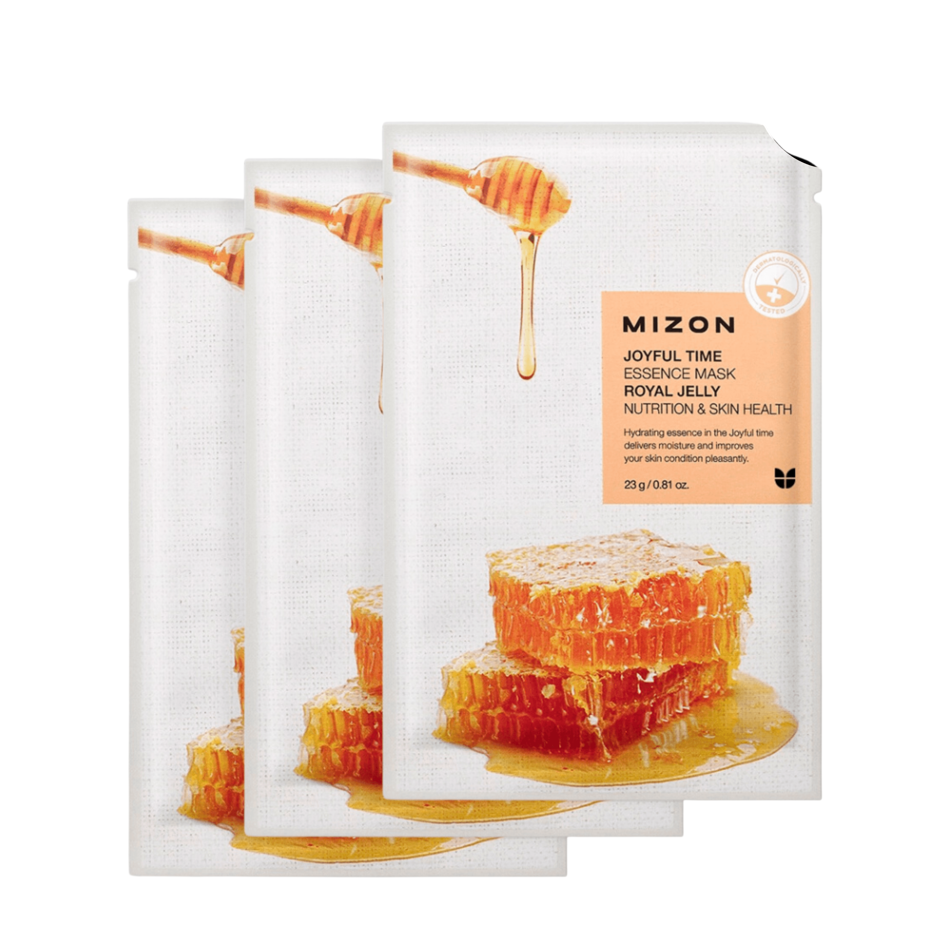 MIZON Joyful Time Essence Mask - Royal Jelly, 3 pieces 