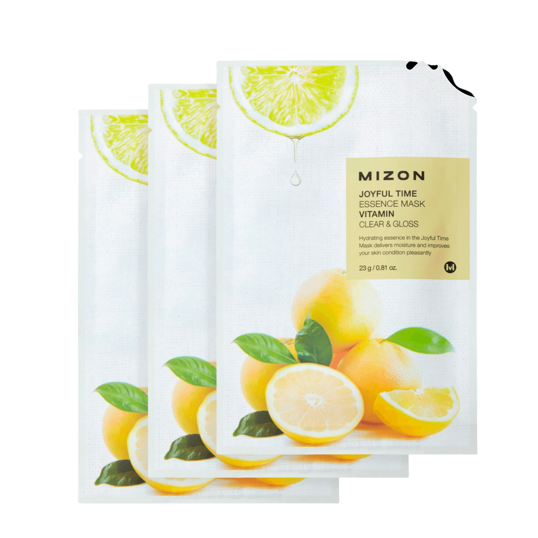 MIZON Joyful Time Essence Mask - Vitamin, 3 pezzi