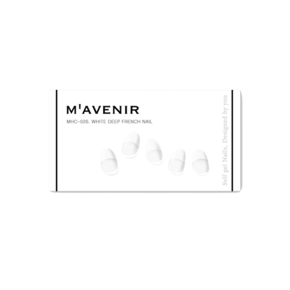 Adhesive Gel Nails - WHITE DEEP FRENCH