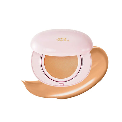 MILK TOUCH All-Day Skin Fit Milky Glow Cushion, 15g + OMAGGIO Mini Cushion Keyring