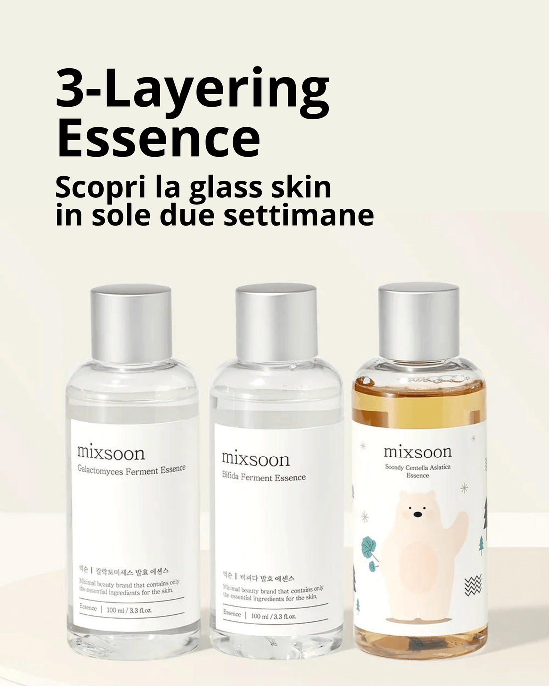 MIXSOON 3-Layering Essence Set, 3 pieces of 100ml