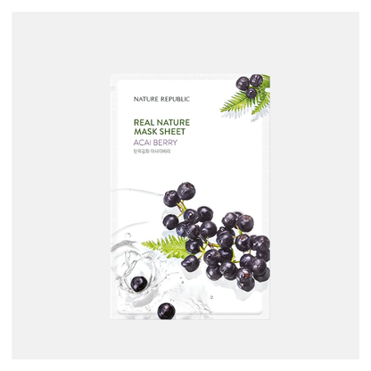 Nature Republic Real Nature Sheet Mask Acai Berry, 23ml