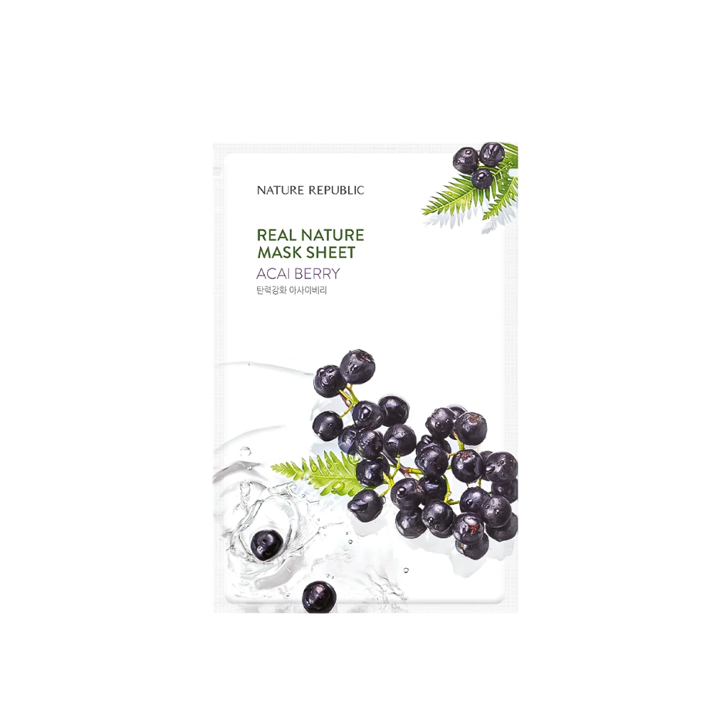Nature Republic Real Nature Sheet Mask Acai Berry, 23ml