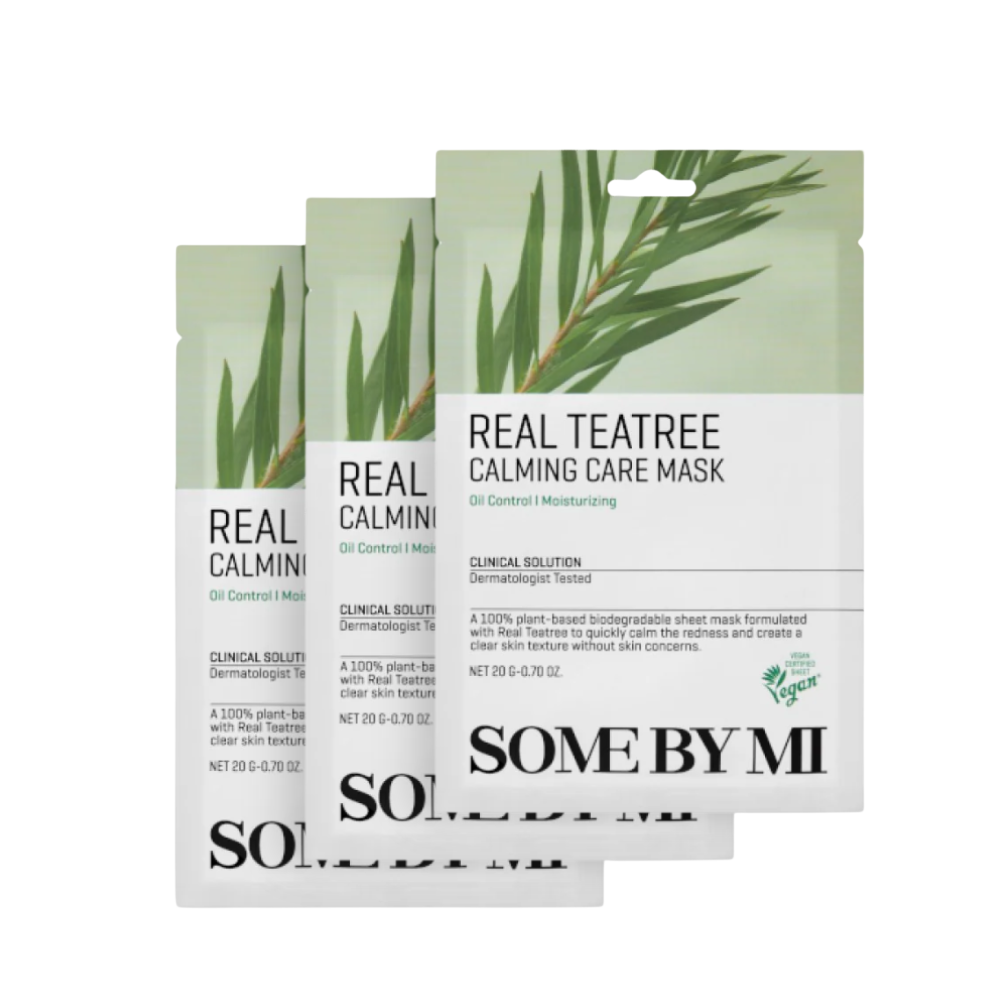 SOMEBYMI Real Tea Tree Calming Care Mask, 3 pezzi