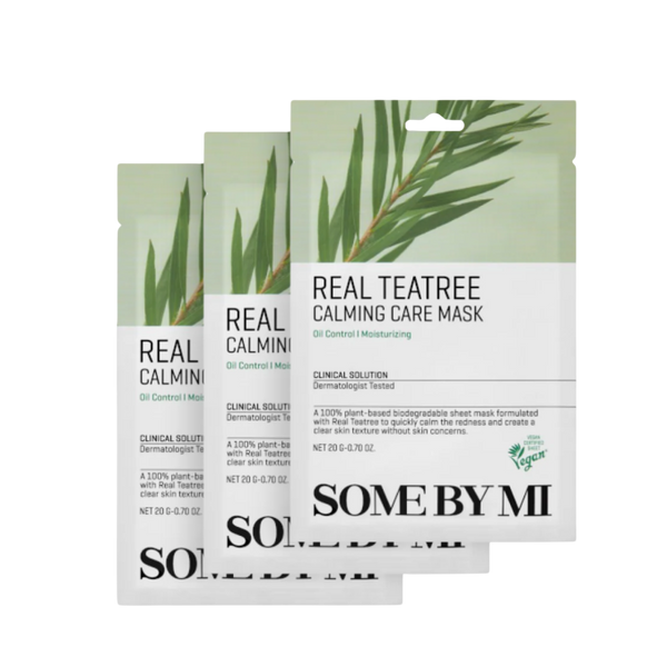 SOMEBYMI Real Tea Tree Calming Care Mask, 3 pezzi