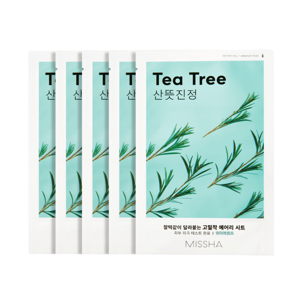 Missha Airy Fit Sheet Mask, Tea Tree 5 pezzi