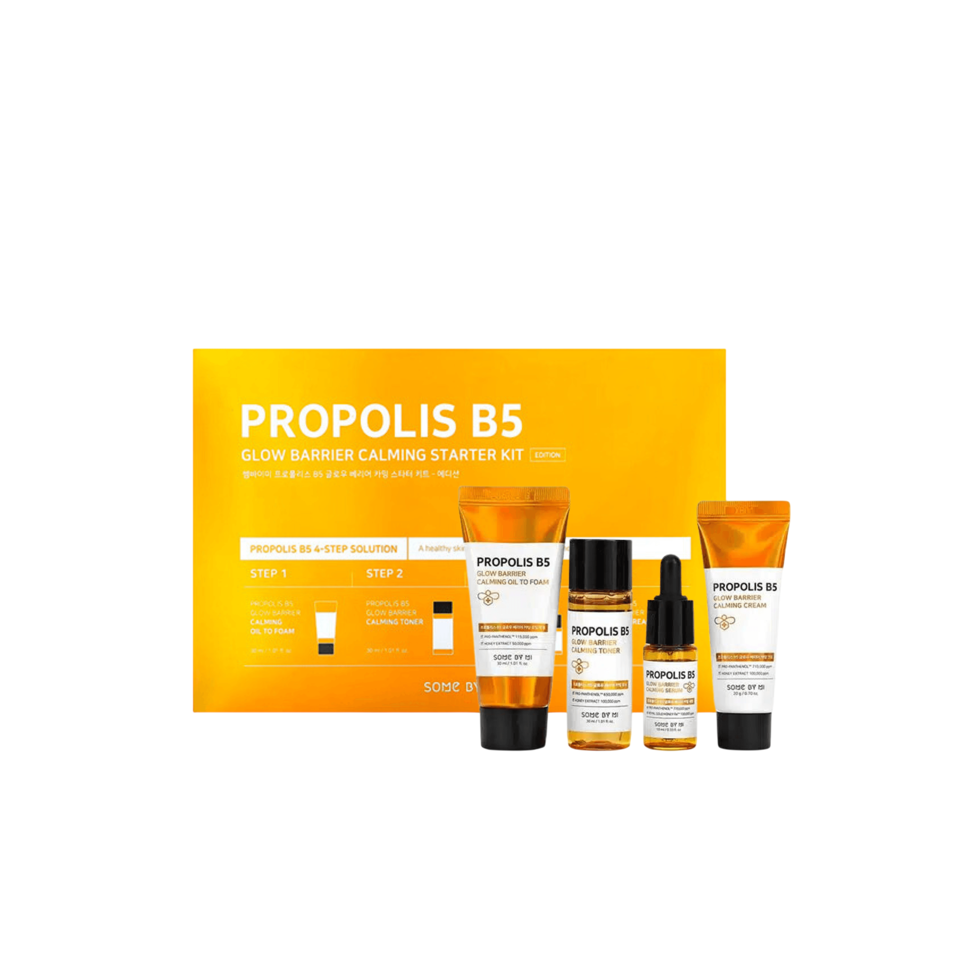 Illuminating and Soothing Set - SOMEBYMI Propolis Trial Kit, 4 pieces