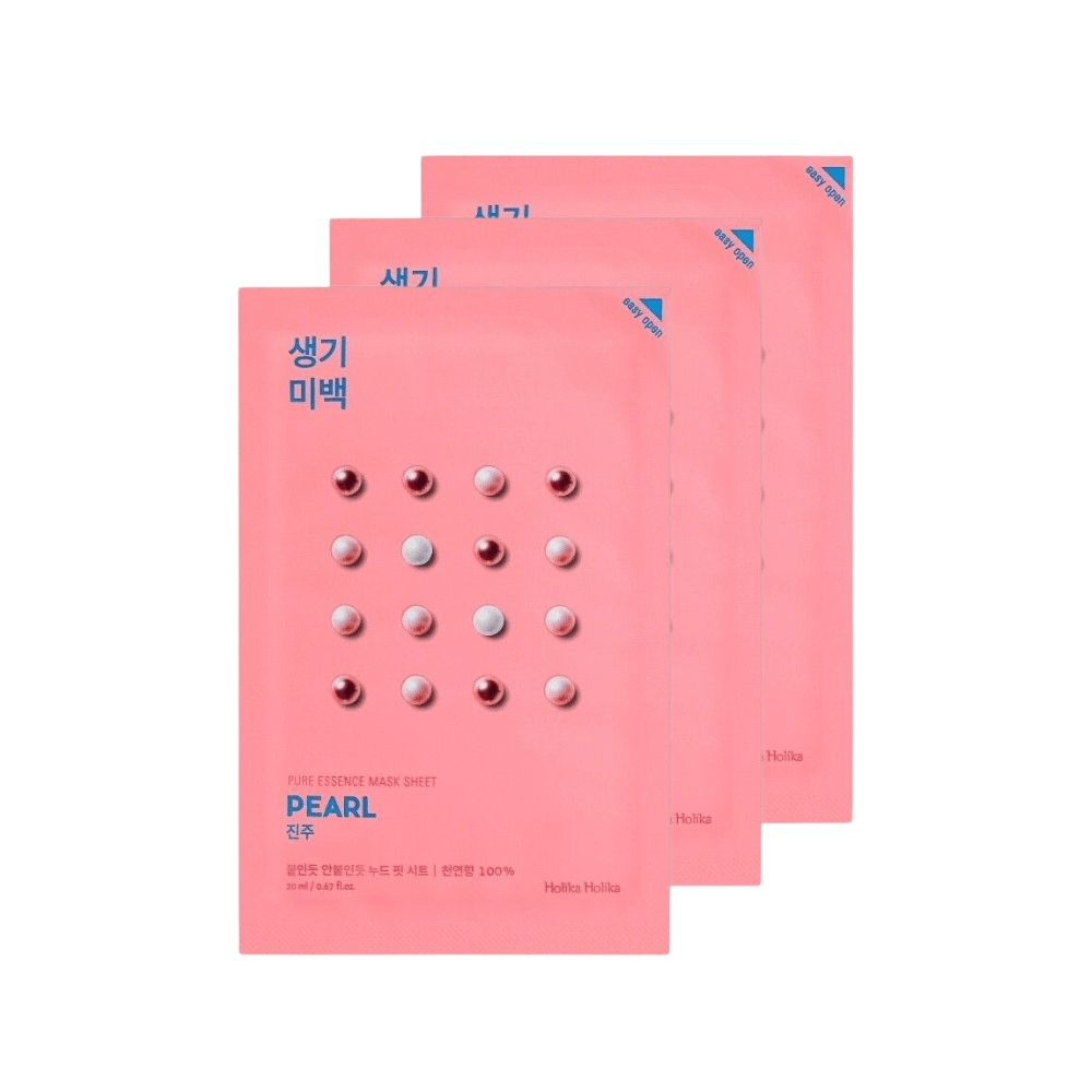 HOLIKA HOLIKA Pure Essence Mask Sheet - Pearl 3 pezzi
