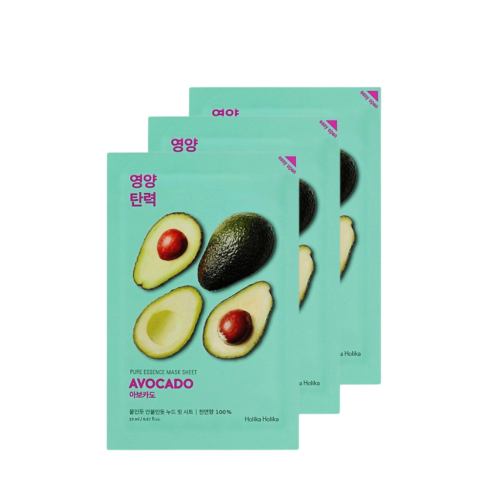 HOLIKA HOLIKA Pure Essence Mask Sheet - Avocado 3 pieces