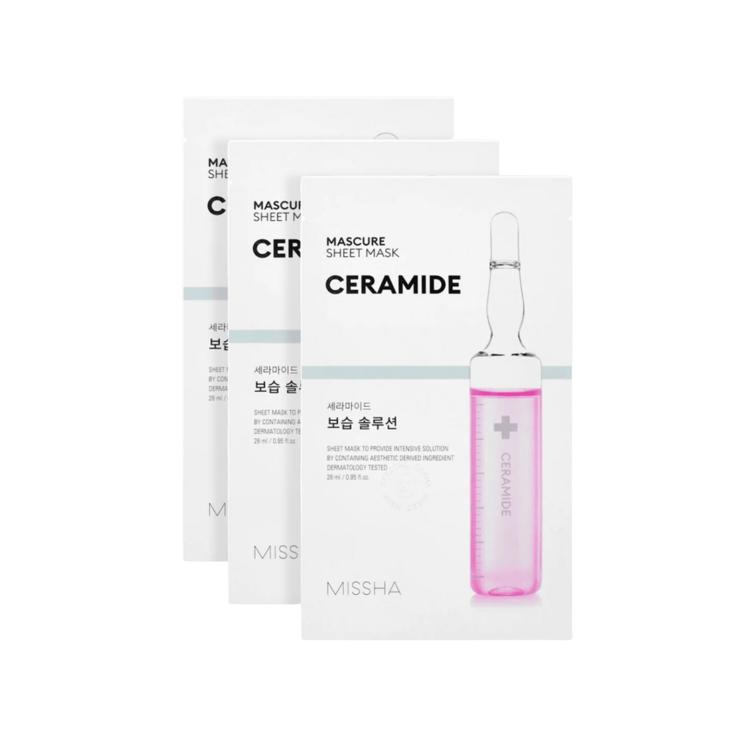 MISSHA Mascure Moisture Barrier Ceramide Sheet Mask, 3 pezzi