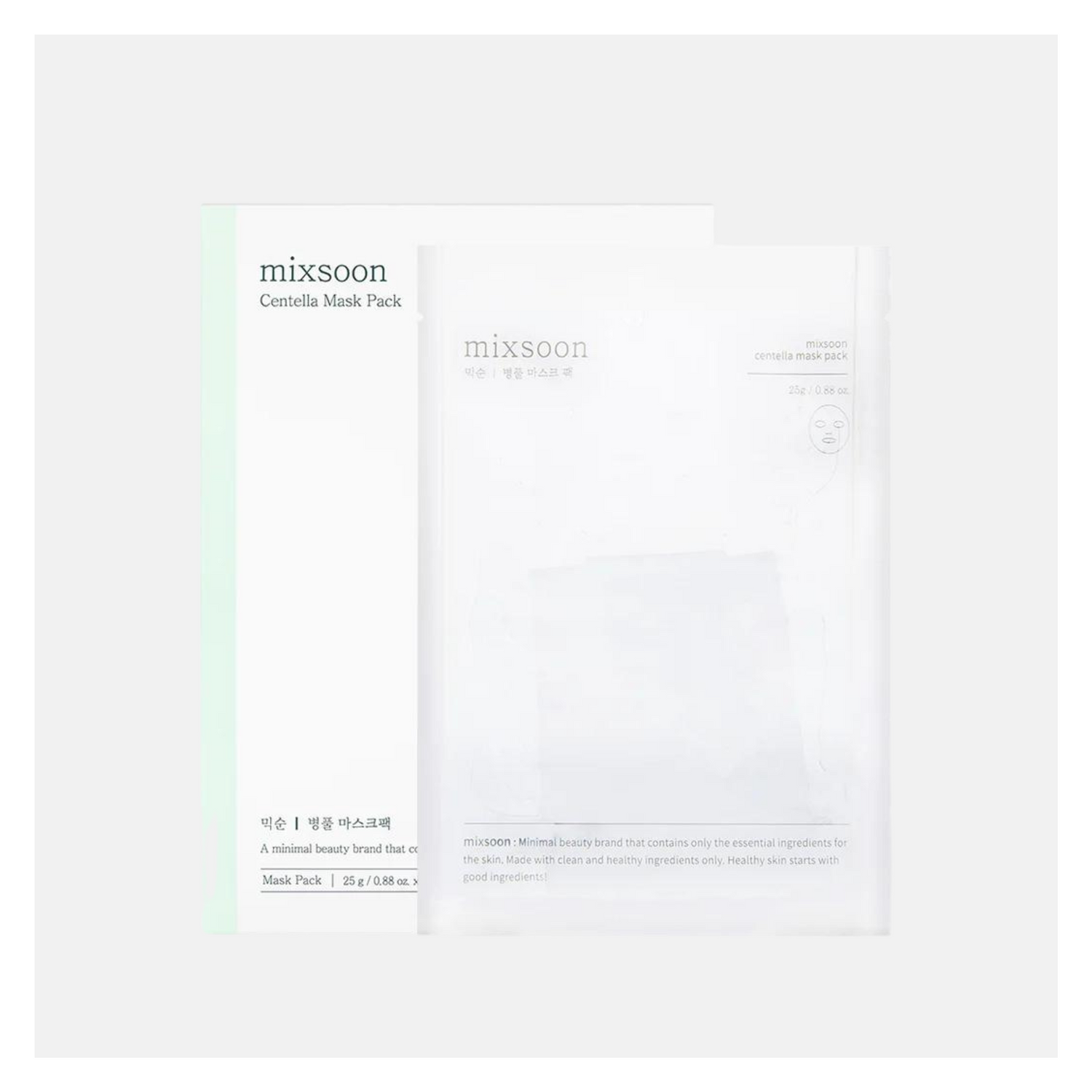 MIXSOON Centella Mask Pack, 5 pieces of 25g