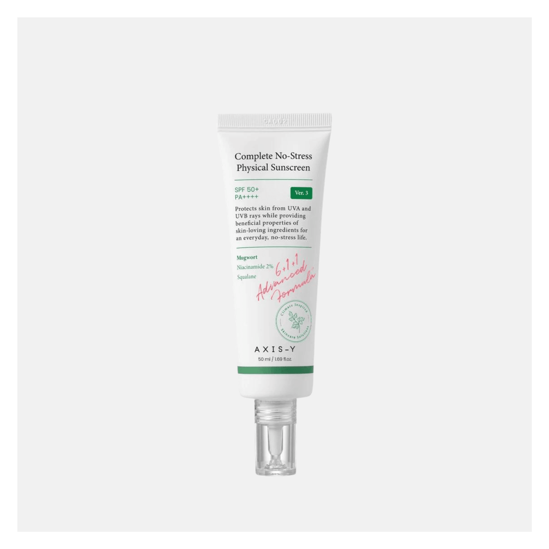 AXIS-Y Complete No-Stress Physical Sunscreen V.3, SPF50+ PA++++, 50ml