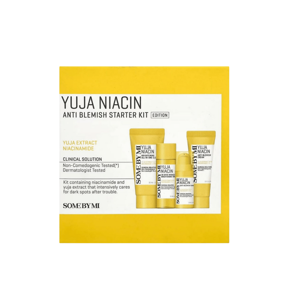 Set - Illuminante - SOMEBYMI Yuja Niacin Anti Blemish Starter Kit, 4 pezzi