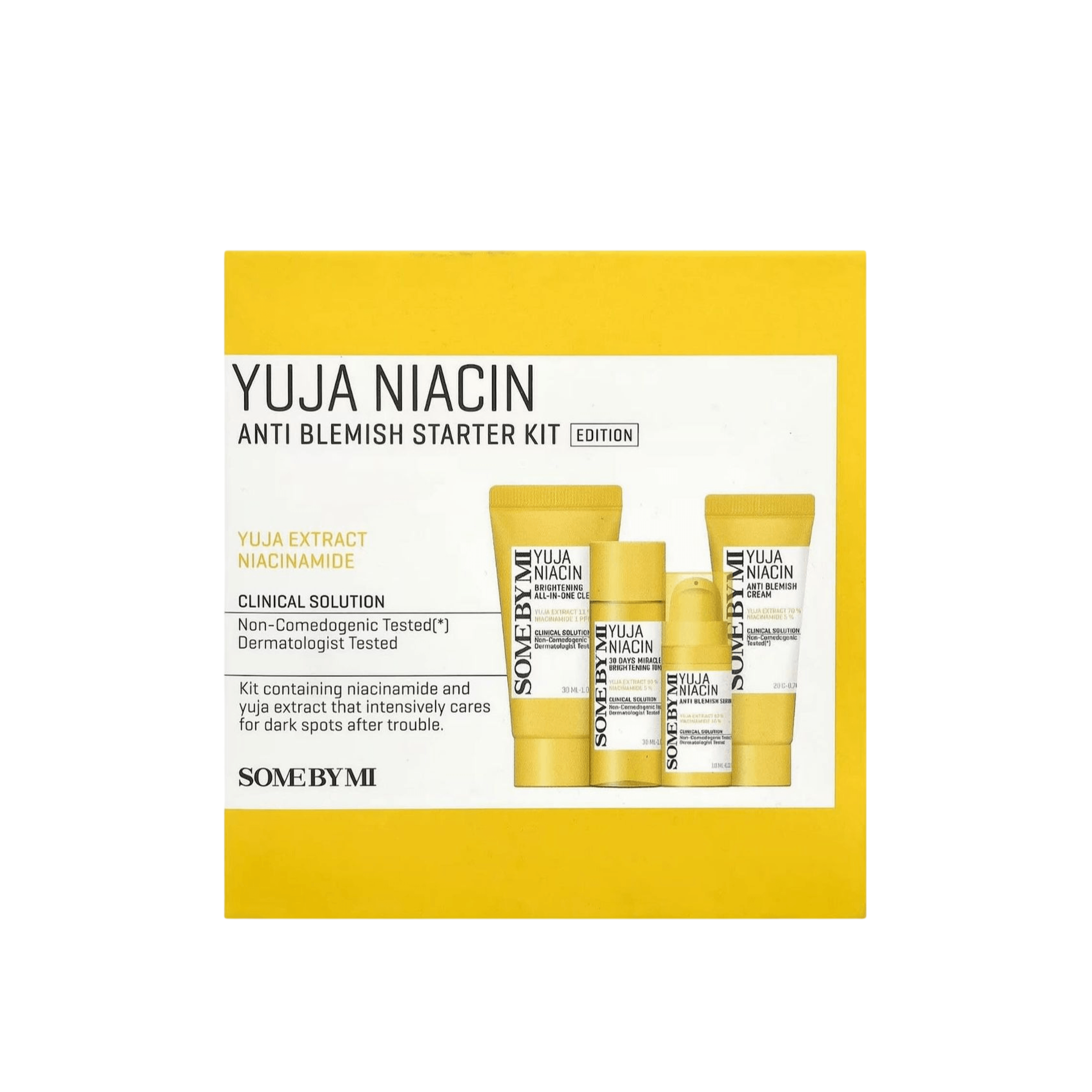 Set - Illuminante - SOMEBYMI Yuja Niacin Anti Blemish Starter Kit, 4 pezzi