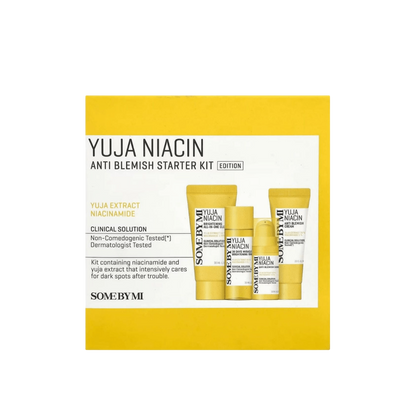 Set - Illuminante - SOMEBYMI Yuja Niacin Anti Blemish Starter Kit, 4 pezzi