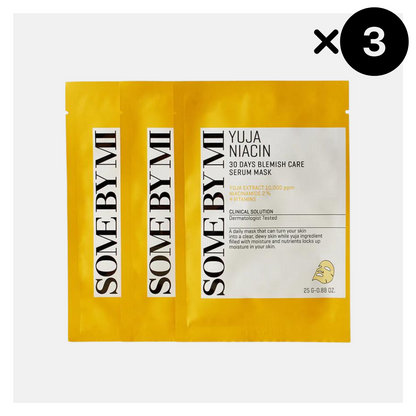 SOMEBYMI Yuja Niacin Blemish Serum Mask 3 pezzi