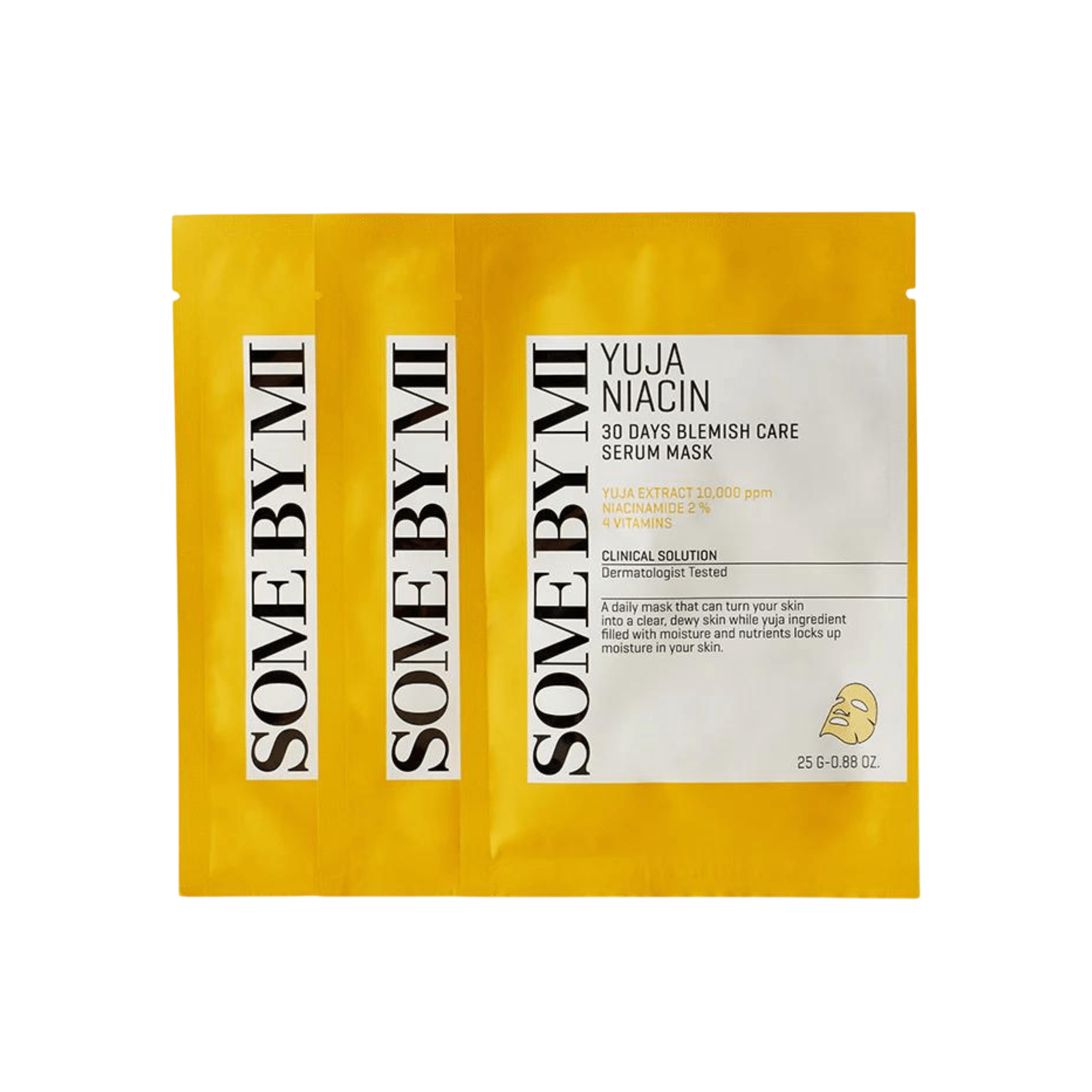SOMEBYMI Yuja Niacin Blemish Serum Mask 3 pieces