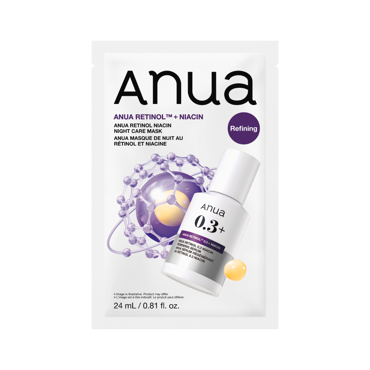 Anua Retinol Niacin Night Care Mask, 27 g