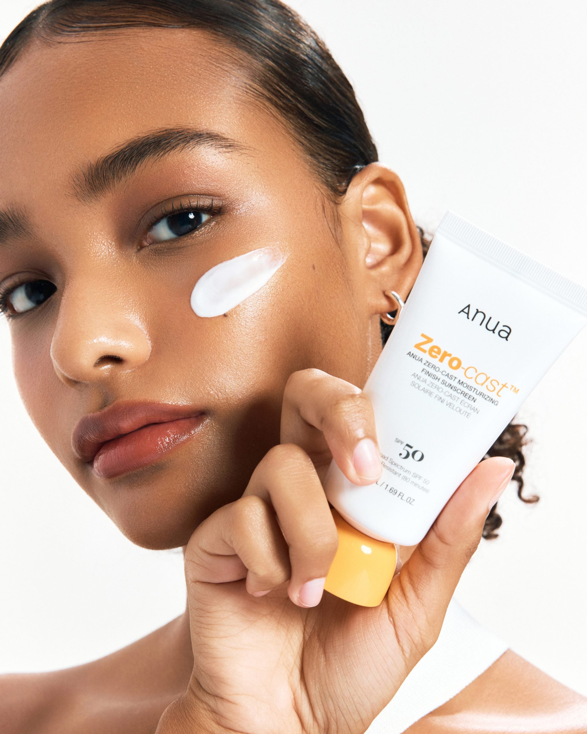 Anua Zero-Cast Moisturizing Finish Sunscreen, SPF50 PA++++, 50ml