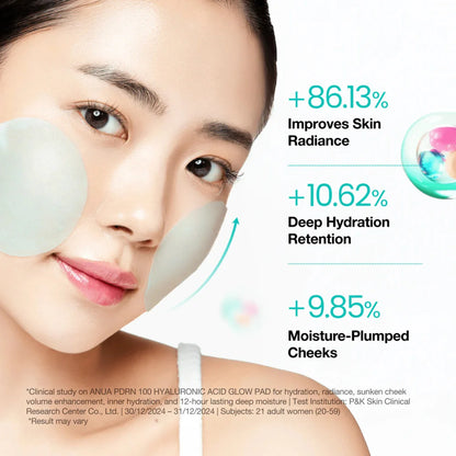Anua PDRN 100 Hyaluronic Glow Pad, 60 dischetti