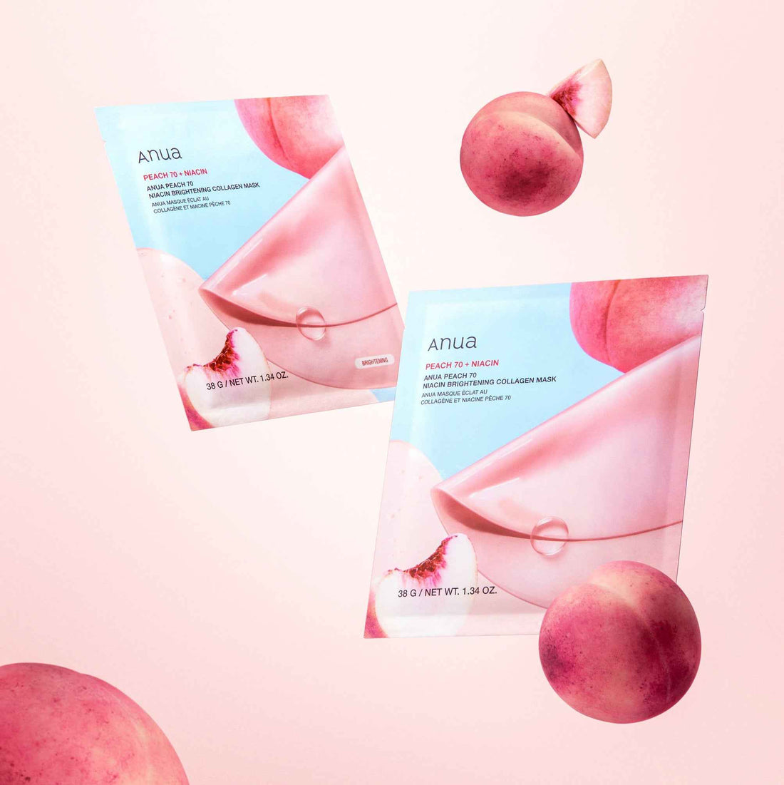 Anua Peach 70 Niacin Brightening Collagen Mask, 38g