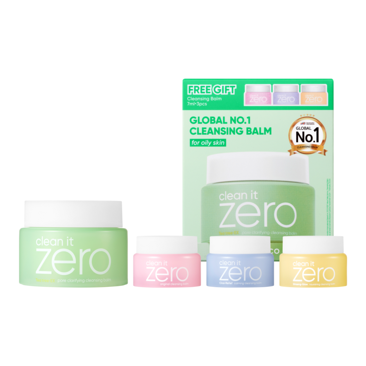 BANILA CO Clean It Zero Cleansing Balm Pore Clarifying 100ml set con 3 mini balm da 7ml