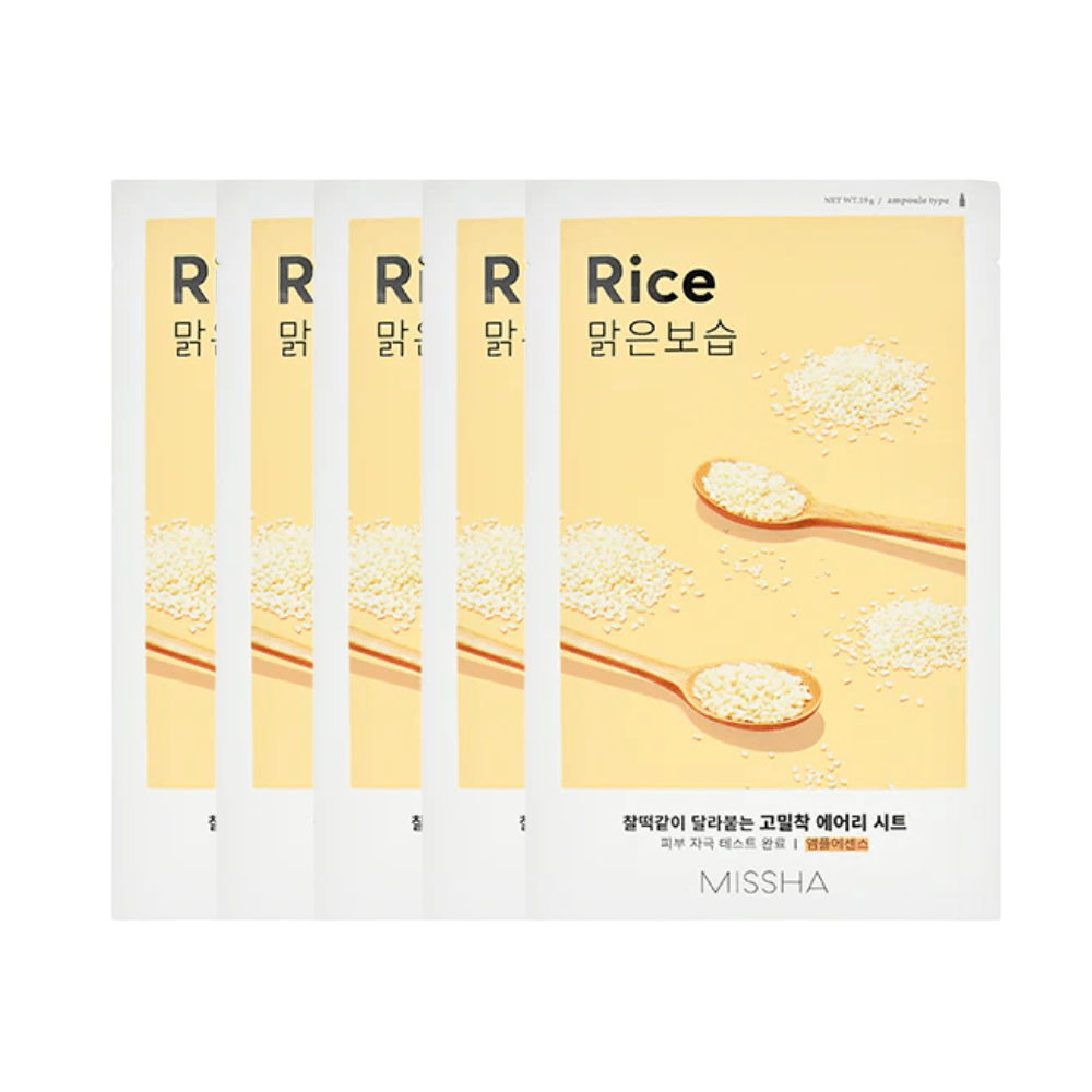 MISSHA Airy Fit Sheet Mask - Riso 5 pezzi