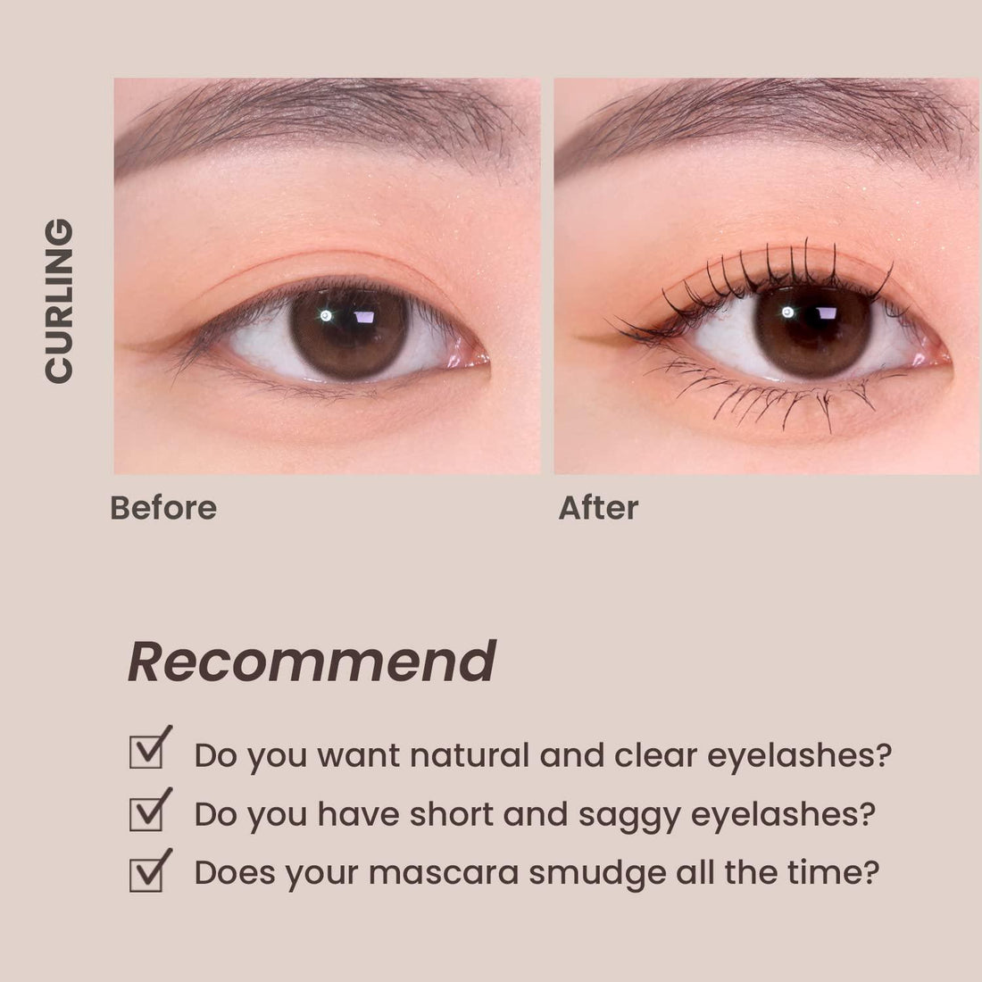 Heimish Dailism Smudge Stop Mascara, Curling, 9g