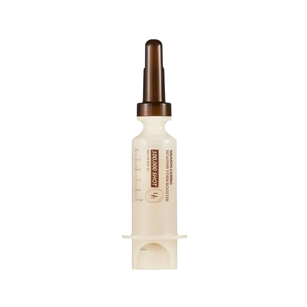 HEVEBLUE Salmon Caring Centella New Pair PDRN Booster 100,000 Shot Essence, 5ml