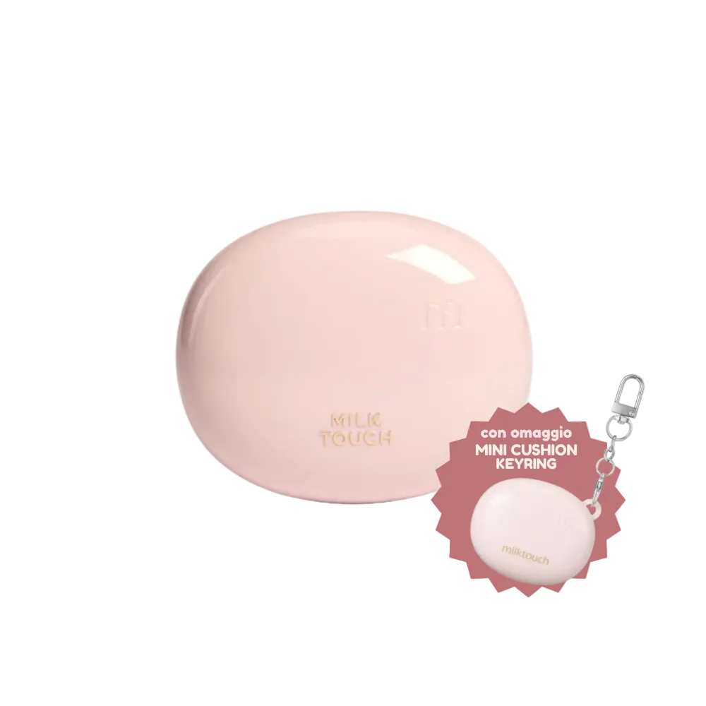 MILK TOUCH All-Day Skin Fit Milky Glow Cushion, 15g + OMAGGIO Mini Cushion Keyring