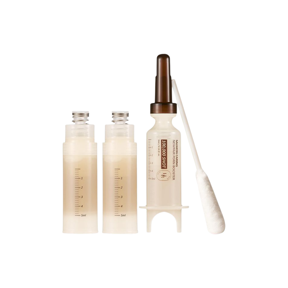HEVEBLUE Salmon Caring Centella New Pair PDRN Booster 100,000 Shot Essence