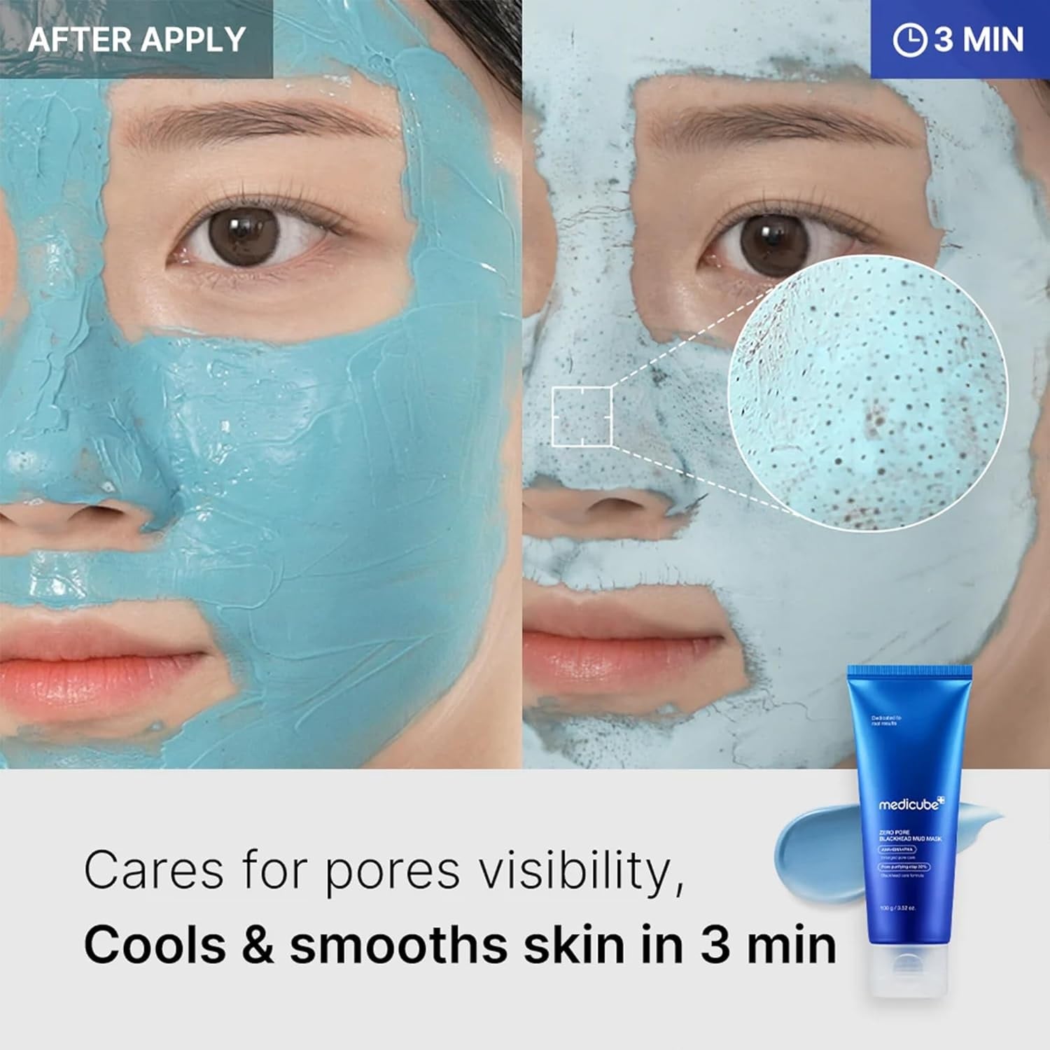 MEDICUBE Zero Pore Blackhead Mud Mask, 100g