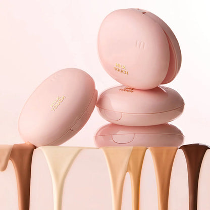MILK TOUCH All-Day Skin Fit Milky Glow Cushion, 15g + OMAGGIO Mini Cushion Keyring