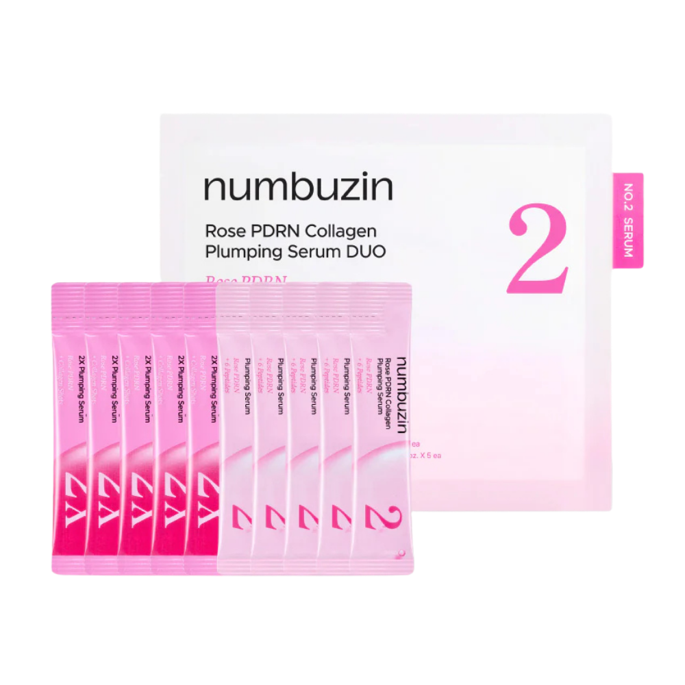 Numbuzin No.2 Rose PDRN Collagen Plumping Serum Duo Mini Kit, 1.2ml x 10